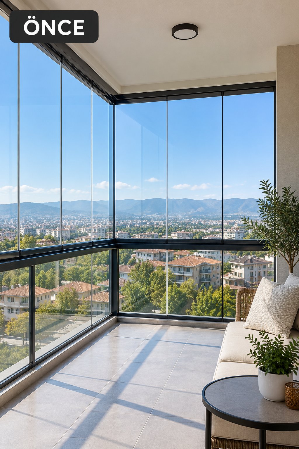 Perdesiz cam balkon (temsili görsel)